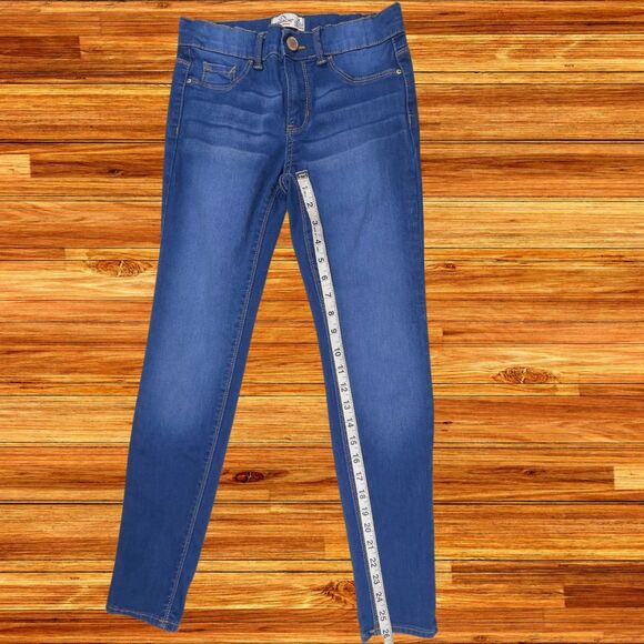 Jordache Jeans Girls 14 Slim Blue Denim Western Super Skinny Medium Wash Pants - Picture 5 of 13